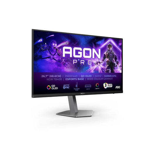 AOC 27 INCH QHD QD-OLED 240Hz 2HDMI DP 3 USB 3.2 Monitor -