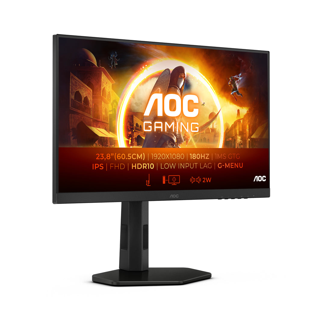 AOC 23.8 IPS FHD 180Hz 1ms HDMI DP Speakers