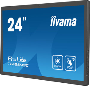 IIYAMA T2455MSC-B1 Signage Display Digital signage flat panel 61 cm (24') LED 400 cd/mÂ² Full HD Bla