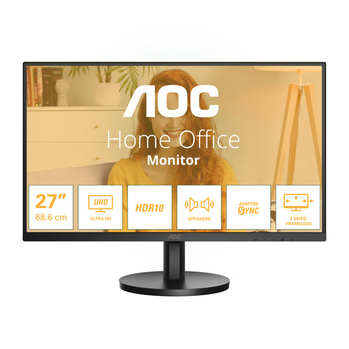 AOC 27 INCH 4K IPS 2 HDMI DP Monitor -