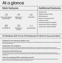 Load image into Gallery viewer, HP EliteBook 845 G10 Notebook - Wolf Pro Security - AMD Ryzen 7 Pro - 7840U / up to 5.1 GHz - Win 11