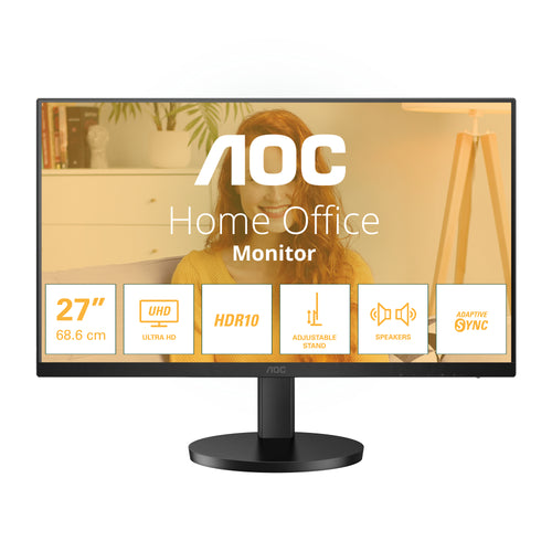 AOC 27 INCH 4K IPS 2 HDMI DP HA Monitor -