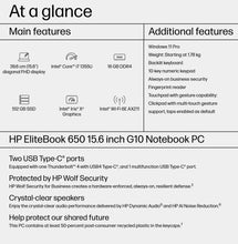 Load image into Gallery viewer, HP EliteBook 650 G10 Notebook - 177-degree hinge design - Intel Core i7 - 1355U / up to 5 GHz