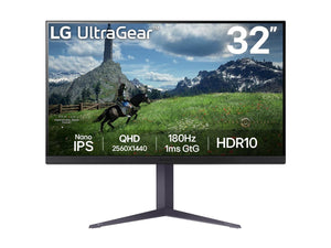 LG UltraGear 32GS85Q-B - LED monitor - gaming - 32" (31.5" viewable) - 2560 x 1440 QHD @ 180 Hz - Na