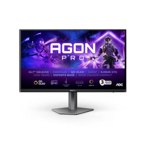 AOC 27 INCH QHD QD-OLED 240Hz 2HDMI DP 3 USB 3.2 Monitor -