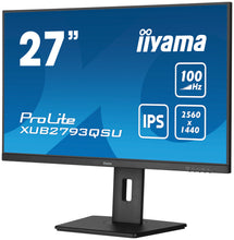 Load image into Gallery viewer, IIYAMA ProLite 27 inch - Quad HD IPS LED - 2560x1440 MONITOR