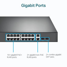 Load image into Gallery viewer, TP-LINK JetStream TL-SG1218MP 16 Ports Ethernet Switch - 2 Layer Supported - Modular