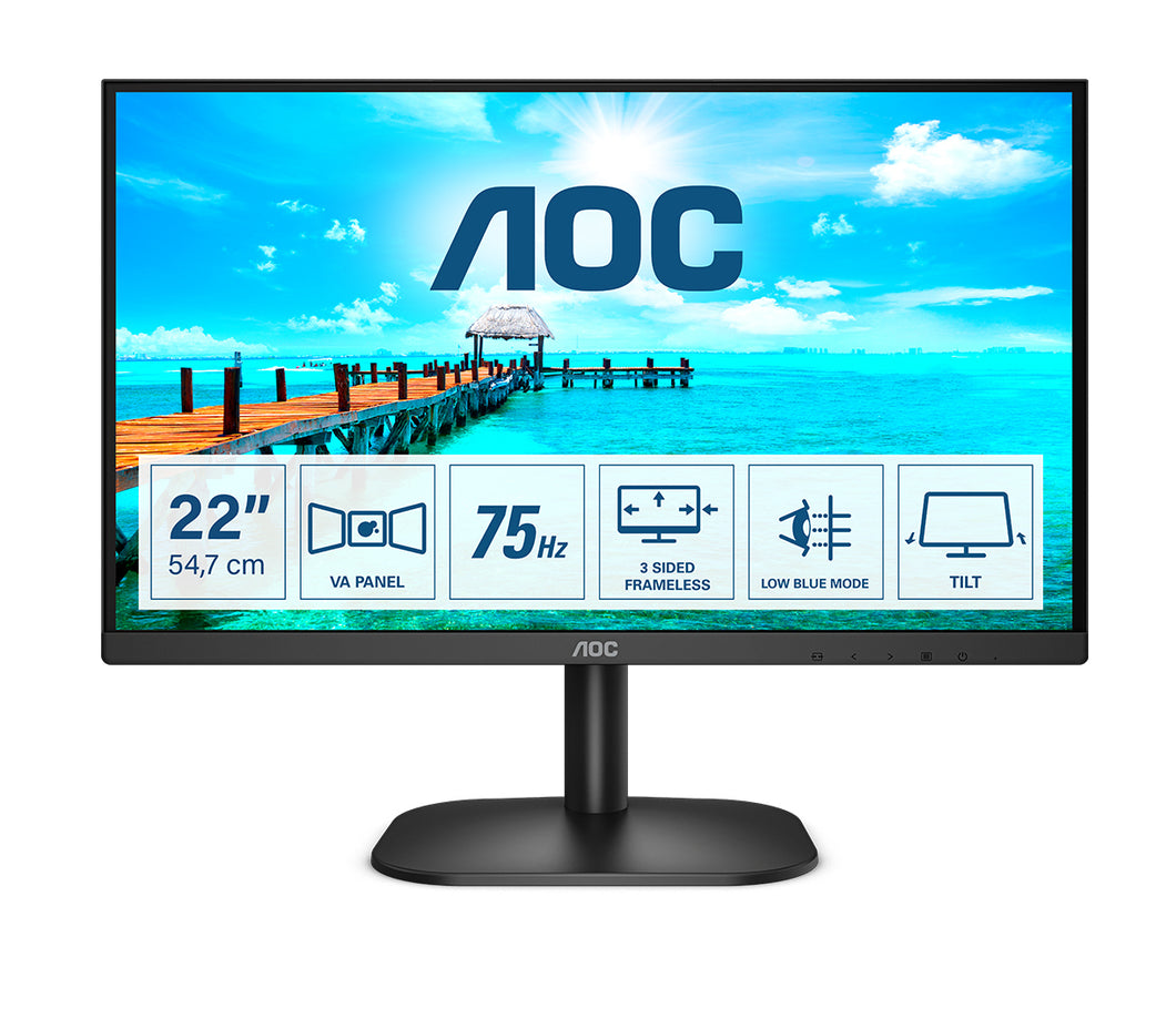 AOC 22B2H/EU - LED monitor - Full HD (1080p) - 22