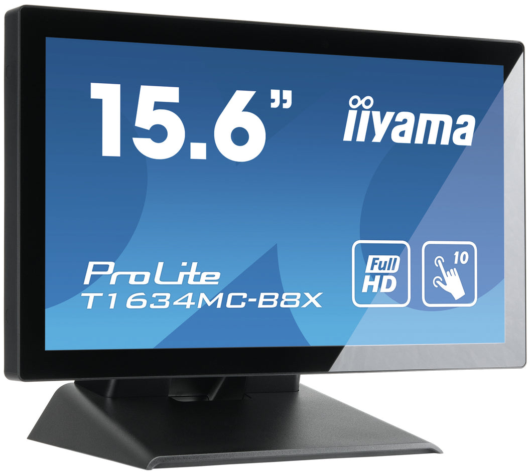 IIYAMA ProLite T1634MC-B8X touch screen monitor 39.6 cm (15.6') 1920 x 1080 pixels Multi-touch Multi