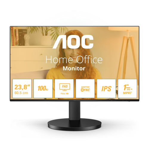 AOC 23.8 INCH IPS FHD VGA HDMI MM MONITOR