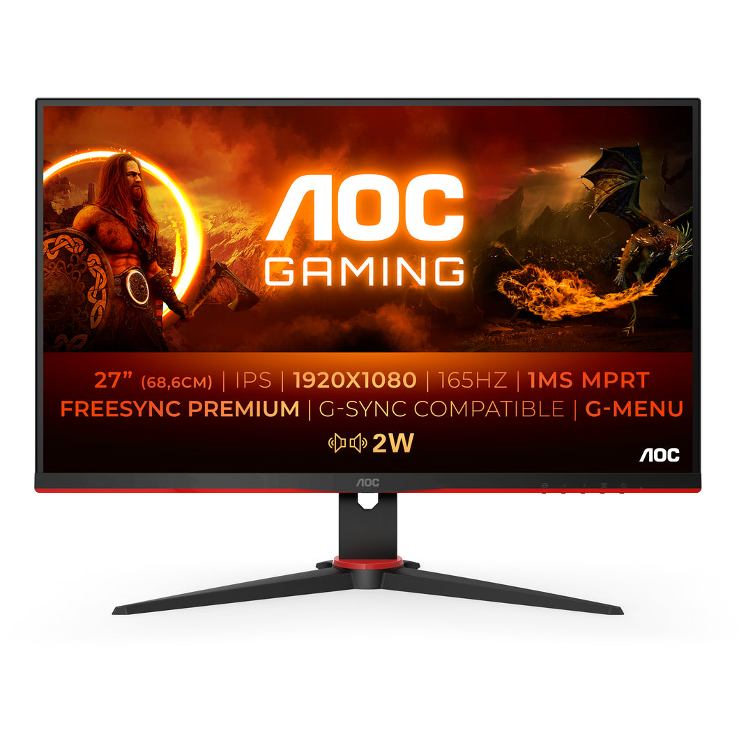 AOC 27 IPS 1920x1080 165Hz VGA HDMI Monitor-