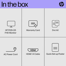 Load image into Gallery viewer, HP P22H G5 FHD MONITOR