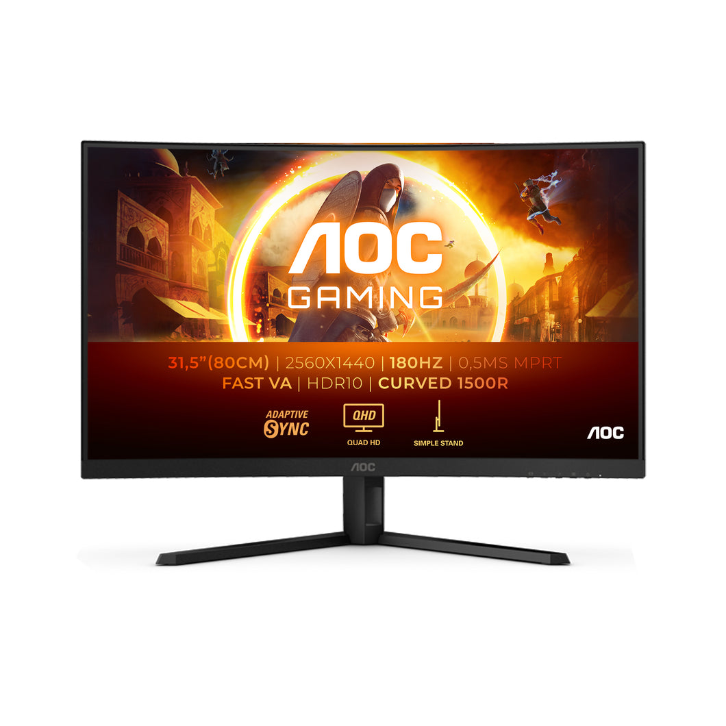 AOC 31.5 INCH Curved QHD 180Hz 2HDMI DP HA