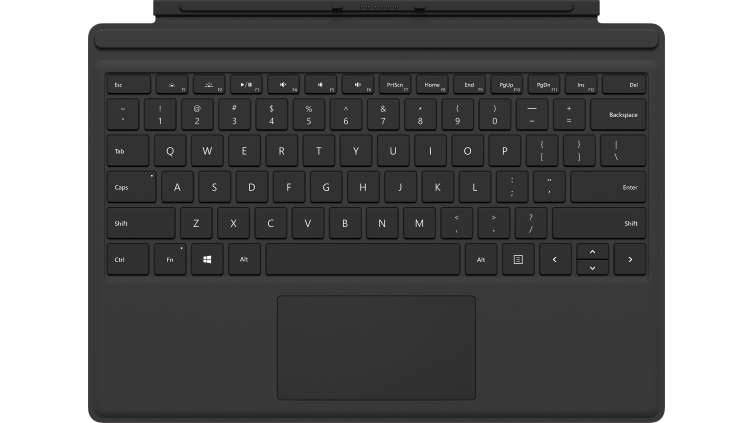 MICROSOFT Surface Pro Type Cover (M1725) - keyboard - with trackpad, accelerometer - AZERTY