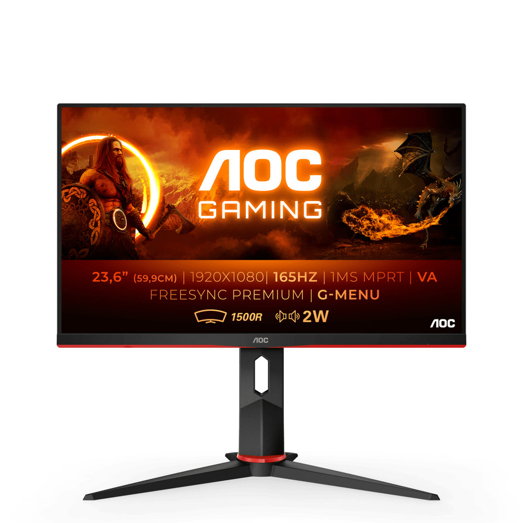 AOC Gaming C24G2AE/BK - LED monitor - curved - Full HD (1080p) - 24
